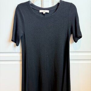 LOFT short sleeved black tshirt dress